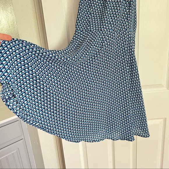 Forever 21 | Blue Fit And Flare Printed Chiffon Dress - Picture 5 of 10